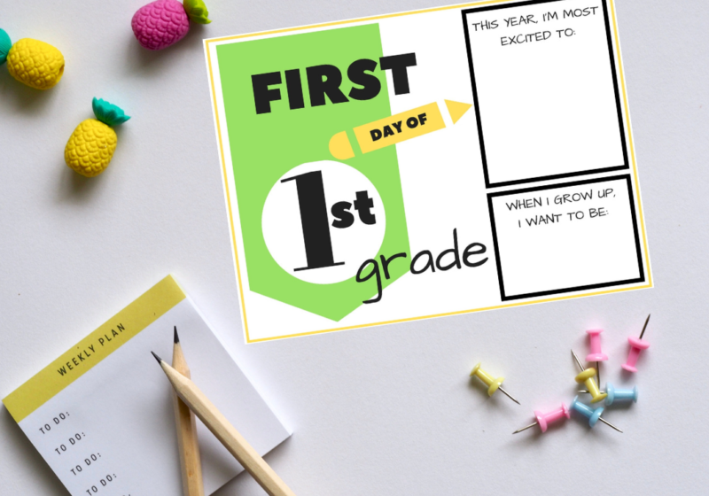 first day of school printables, school, first day of school, 3k, 4k, 5k, 1st grade, 2nd grade, 3rd grade, 4th grade, 5th grade, 6th grade, 7th grade, 8th grade, 9th grade, 10th grade, 11th grade, 12th grade, printable, free printable, family tradition, scrapbook, last day of school, 1st day of school sign, 1st day of school, 1st day