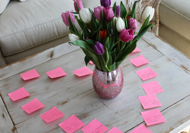 best Valentine's Day gift, The best valentine's day gift I ever received from my husband, the best DIY Valentine's Day gift, gifts for significant other, Valentine's Day gift for husband, post it notes, Valentine's Day love, showing your love to significant other