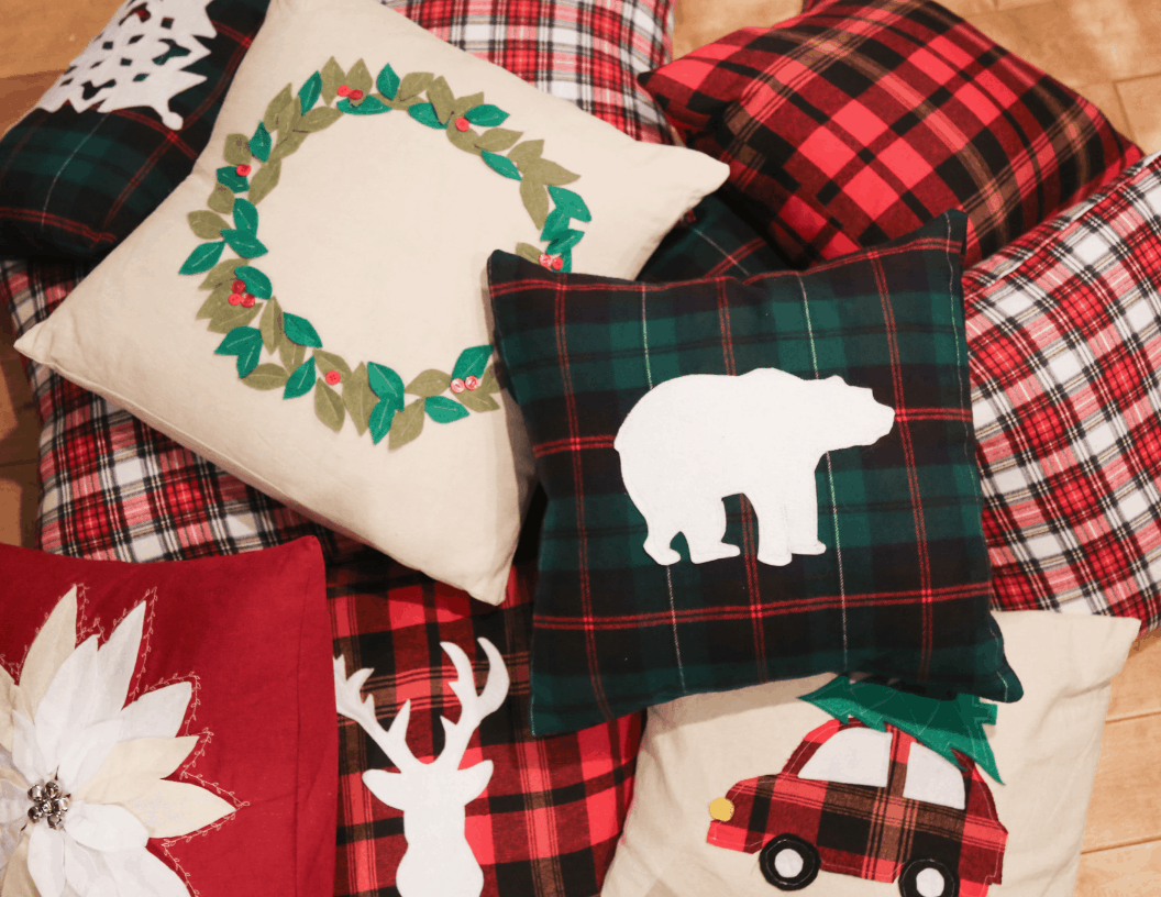 DIY Plaid Christmas Pillows - A Wonderful Thought