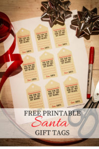 Santa Gift Tags Printable, Christmas gift tags, Santa tags for kids, Santa's nice list gift tag free printable, free printable, printable, santa, santa's nice list, santa gift tags, gift tags, christmas gift tags, love santa