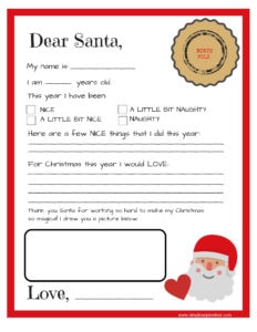 Letters To And From Santa Free Printables Simply September