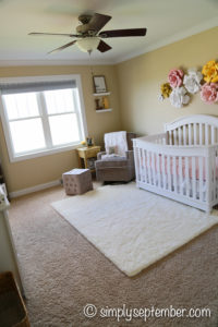 paper flowers nursery, designing a nursery with paper flowers, nursery, decorating nursery, girl's nursery, paper flowers, flower nursery, floral nursery, baby girl, baby, baby girl's nursery, creative nursery