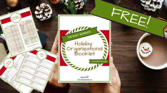 The Busy Woman's Holiday Organizational Booklet - Simply September
