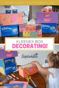 How to creatively give back to your child's school, Kleenex, box top points, box tops, back to school, school crafts, Kleenex crafts, tissue crafts, kid crafts, crafts for kids, helping schools, giving back to schools, flu season, Kleenex boxes