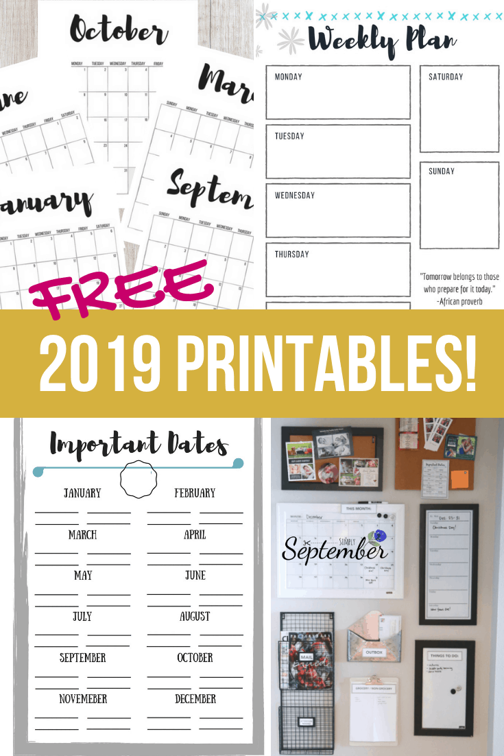 Beautiful and FREE 2019 Calendars: Printables, 2019 calendar, January calendar, February calendar, march calendar, June calendar, April calendar, may calendar, may calendar, June calendar, July calendar, August calendar, September calendar, October calendar, November calendar, December calendar, pretty 2019 calendars, calendar printables, free 2019 calendars, free calendars, free printables