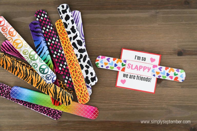 Free Slap Bracelet Valentine Printables You'll Love - Simply September